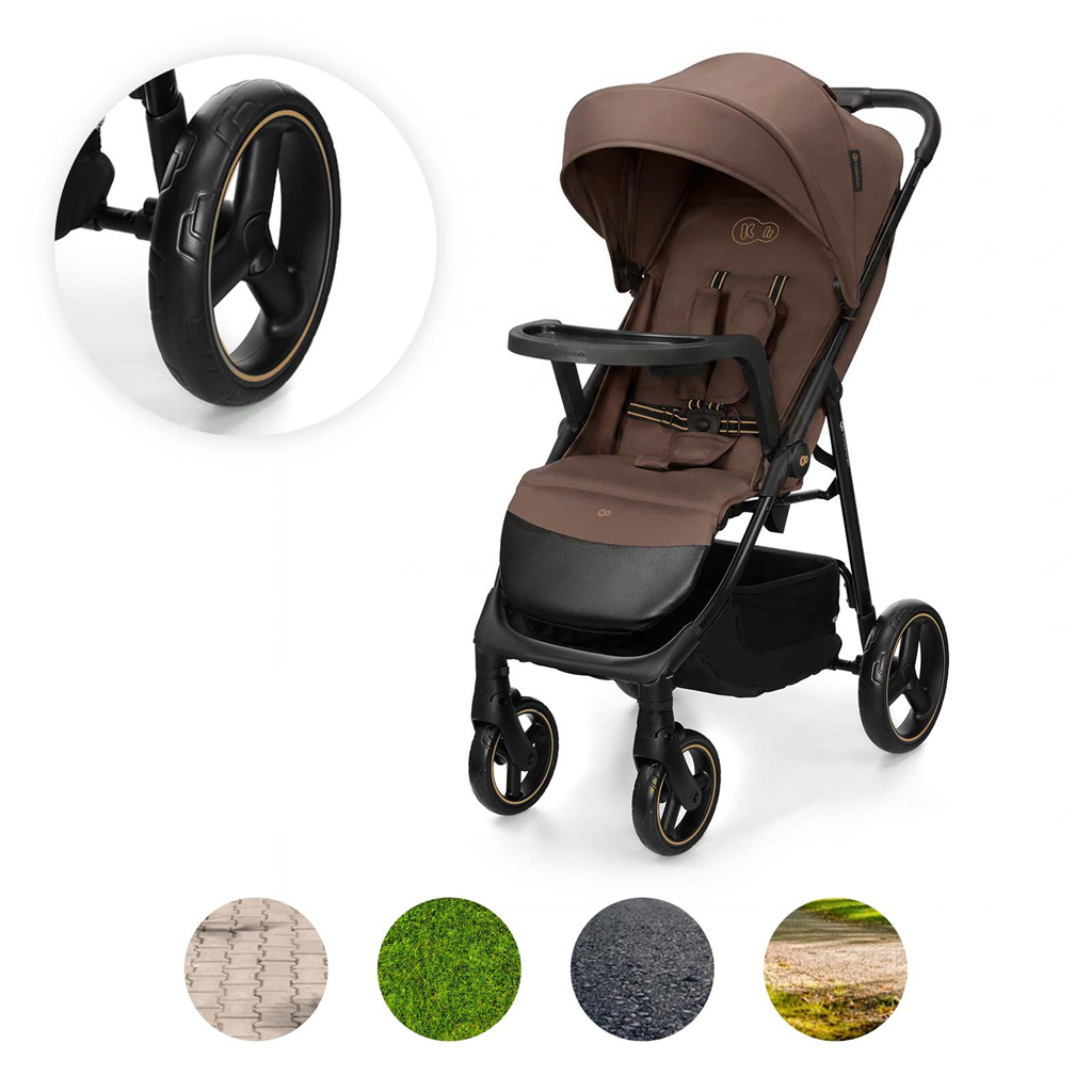 KINDERKRAFT Kočík športový Trig 3 Tray Velvet Mocca