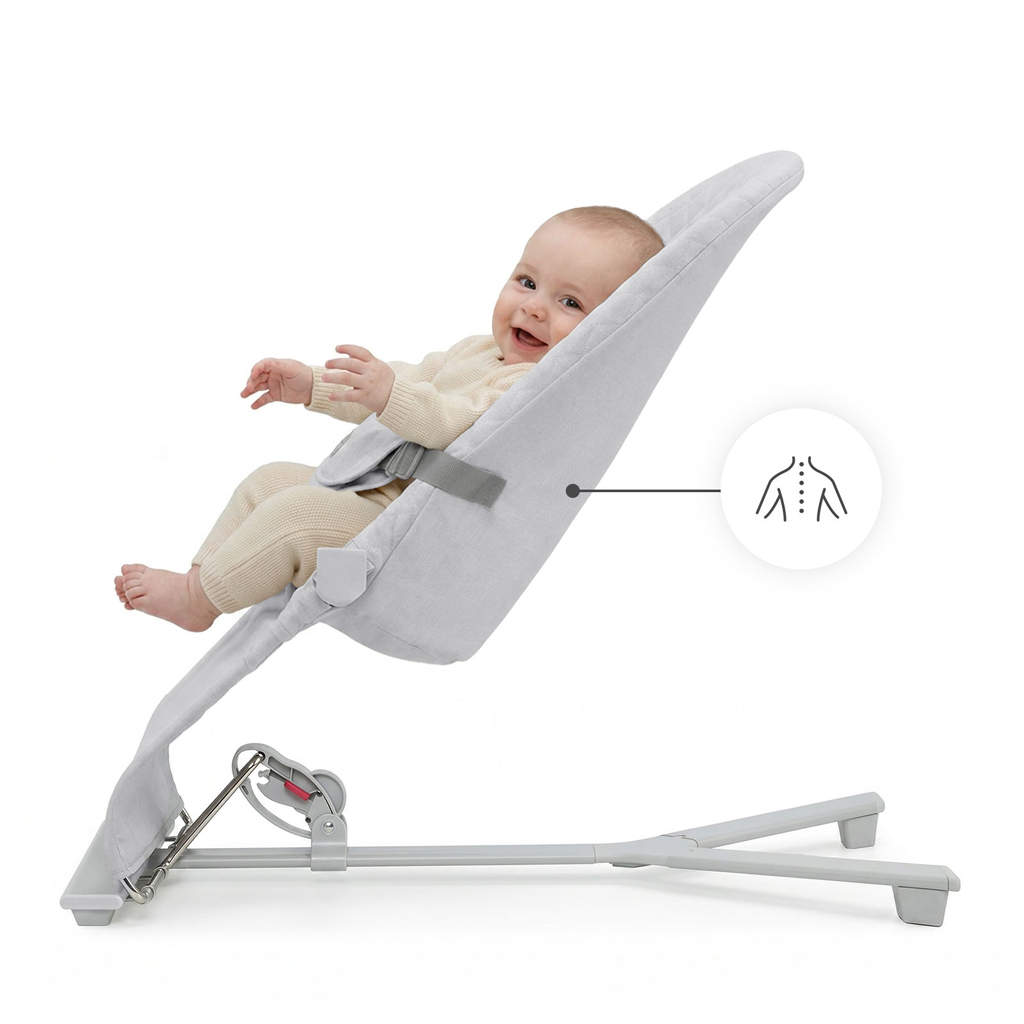 KINDERKRAFT Lehátko pohupujúce Mimi Light grey, do 9 kg