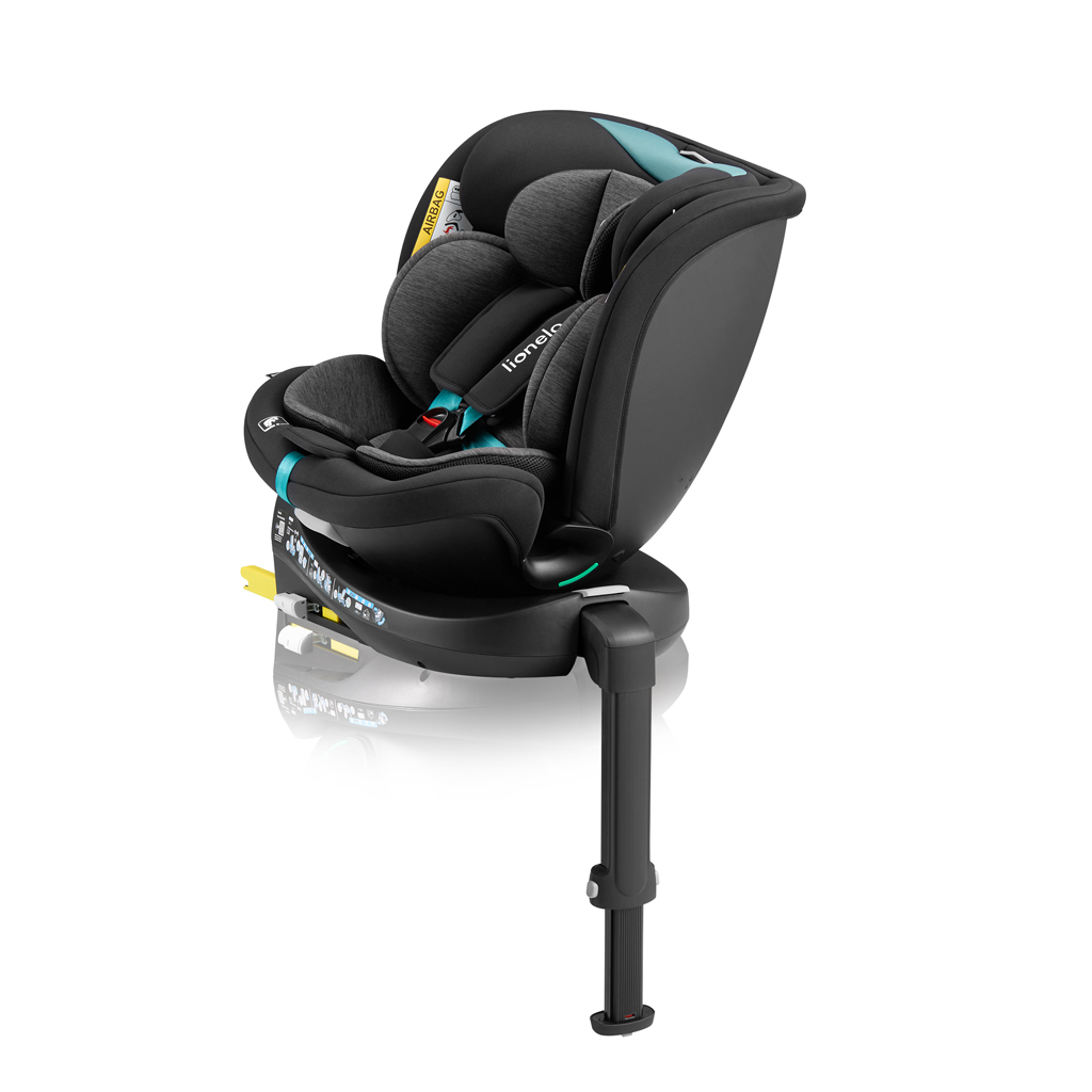 LIONELO Autosedačka Navy i-Size (40-150 cm) Black Turquoise