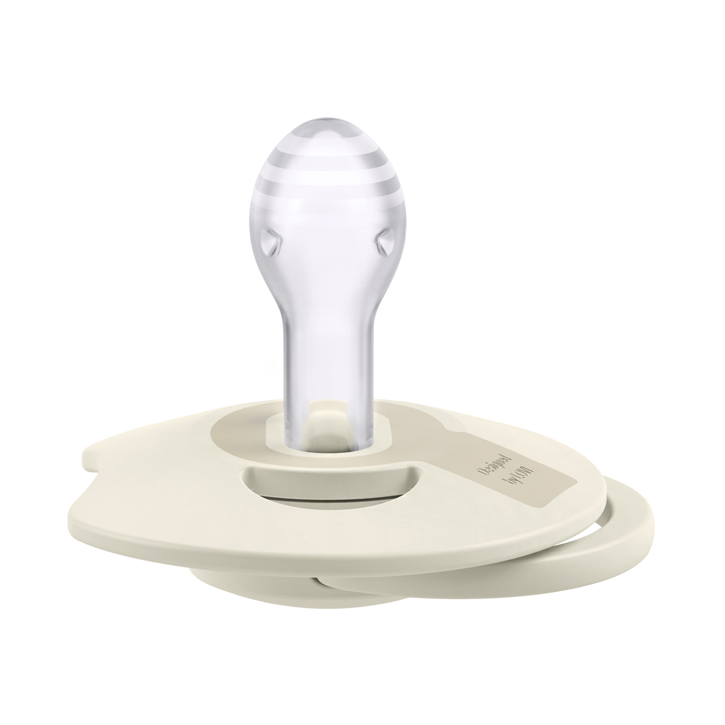 LOVI Cumlík silikónový dynamický Prime 18m+ 2ks Coconut/Ivory