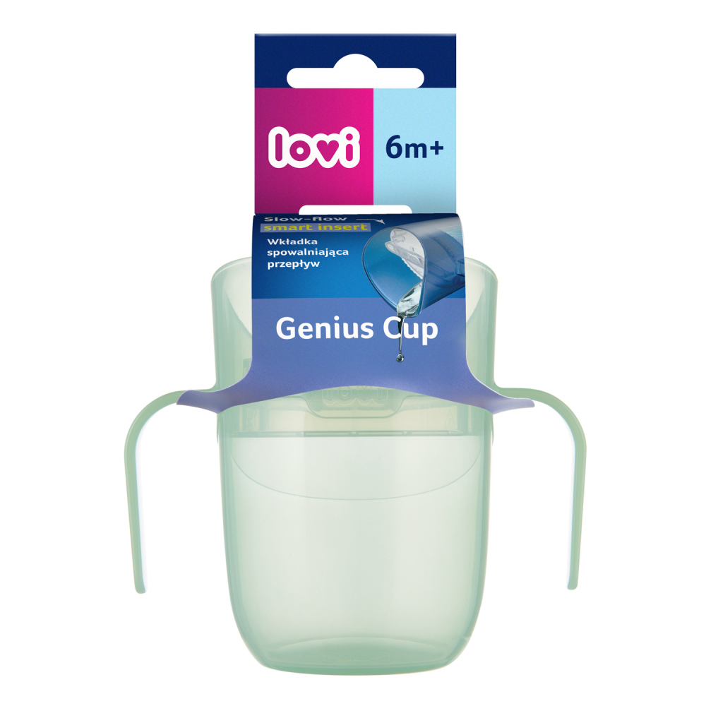 LOVI Hrnček tréningový Genius 150ml Pistachio, 6m+