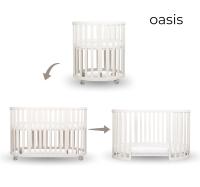Espiro Oasis Rastúca postieľka 3v1 s matracmi