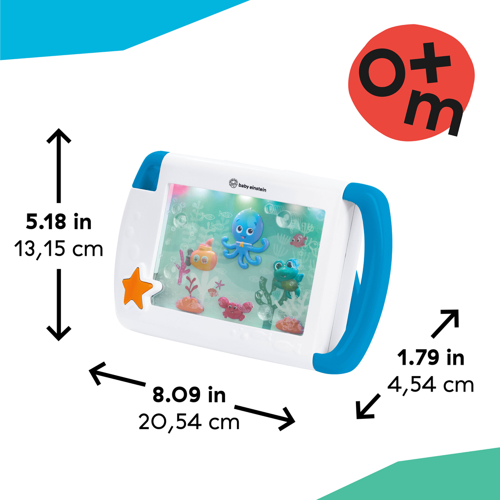 BABY EINSTEIN Tablet so zvukmi, hudbou a svetlami Sea Dreams modrý, 0m+