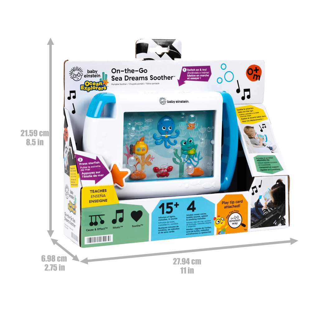 BABY EINSTEIN Tablet so zvukmi, hudbou a svetlami Sea Dreams modrý, 0m+