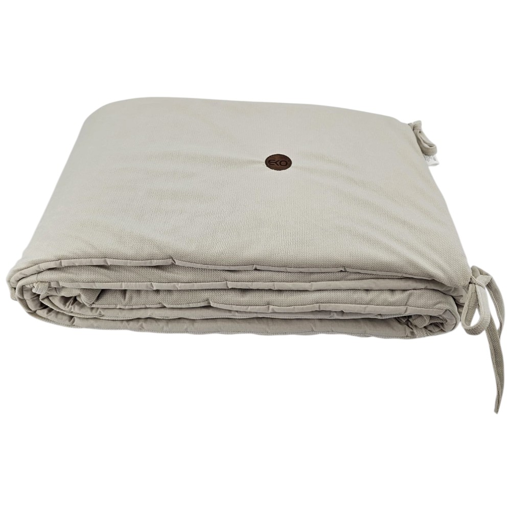 EKO Mantinel do postieľky bavlnený Velvet Light Beige 360cm