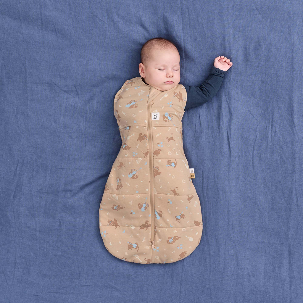 ERGOPOUCH Zavinovačka a pytel na spanie 2v1 Cocoon Melody  0-3m, 3-6kg, 2,5tog