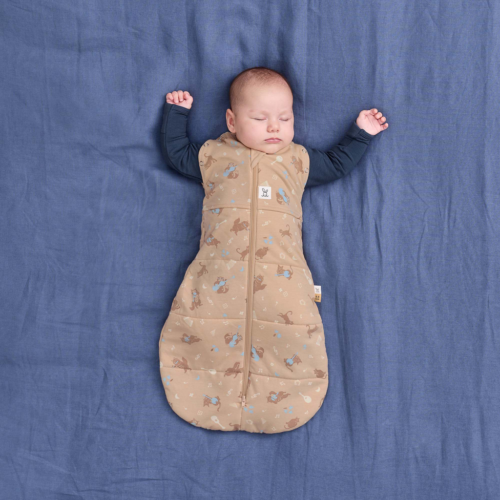 ERGOPOUCH Zavinovačka a pytel na spanie 2v1 Cocoon Melody  3-6m, 6-8kg, 2,5tog