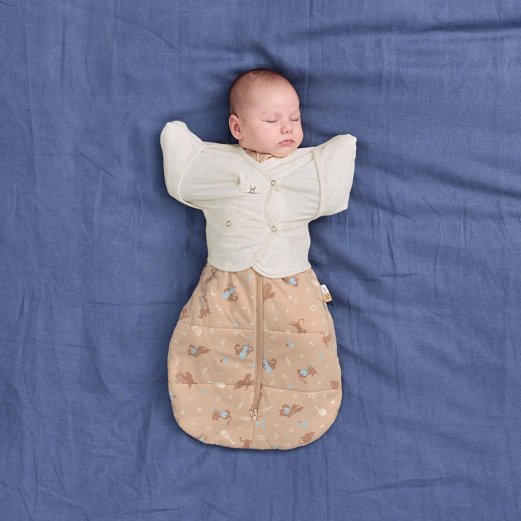 ERGOPOUCH Zavinovačka a pytel na spanie 2v1 Cocoon Melody  3-6m, 6-8kg, 2,5tog