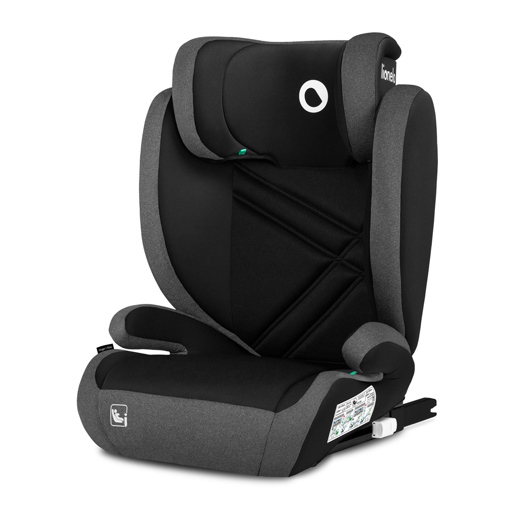 LIONELO Autosedačka Hugo i-Size (100-150 cm) Black Grey