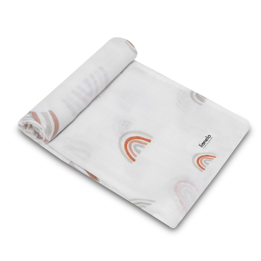 LIONELO Bambusové plienky Bamboo Set Rainbow, 3 ks