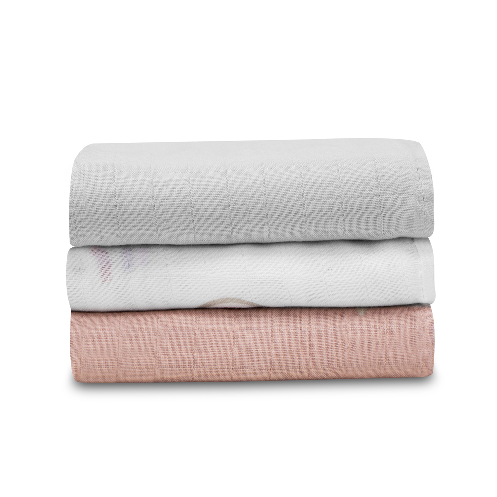LIONELO Bambusové plienky Bamboo Set Rainbow, 3 ks