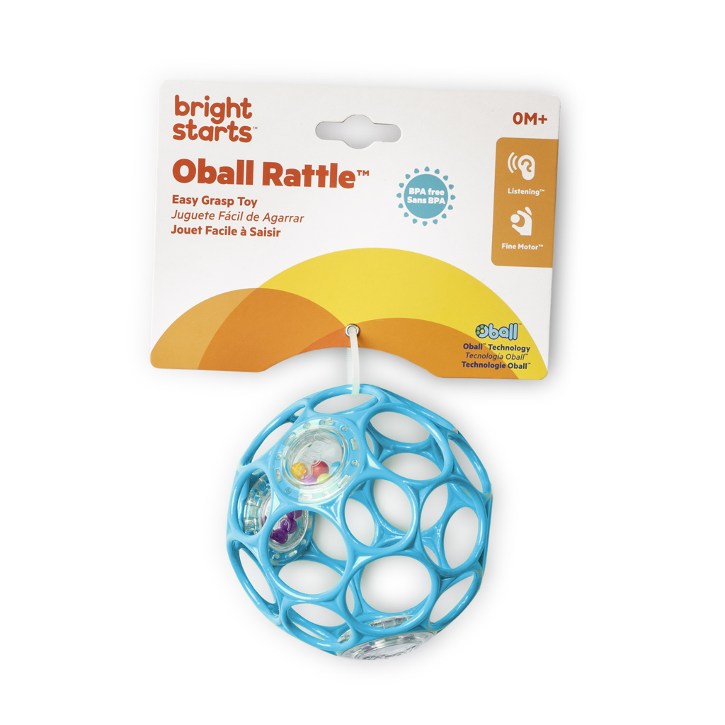 OBALL Hračka Oball RATTLE 10 cm blue 0m+