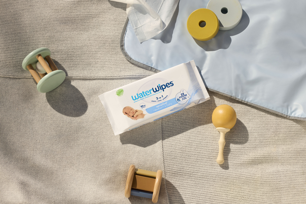 WATERWIPES Obrúsky vlhčené Newborn&amp;Baby 3in1 60 ks