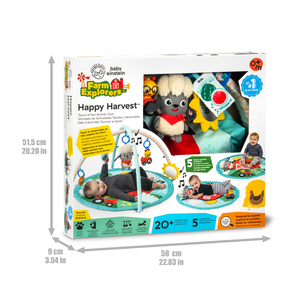 BABY EINSTEIN Deka na hranie pre rozvoj motoriky a zmyslov Happy Harvest™ Touch &amp; Feel, 0m+