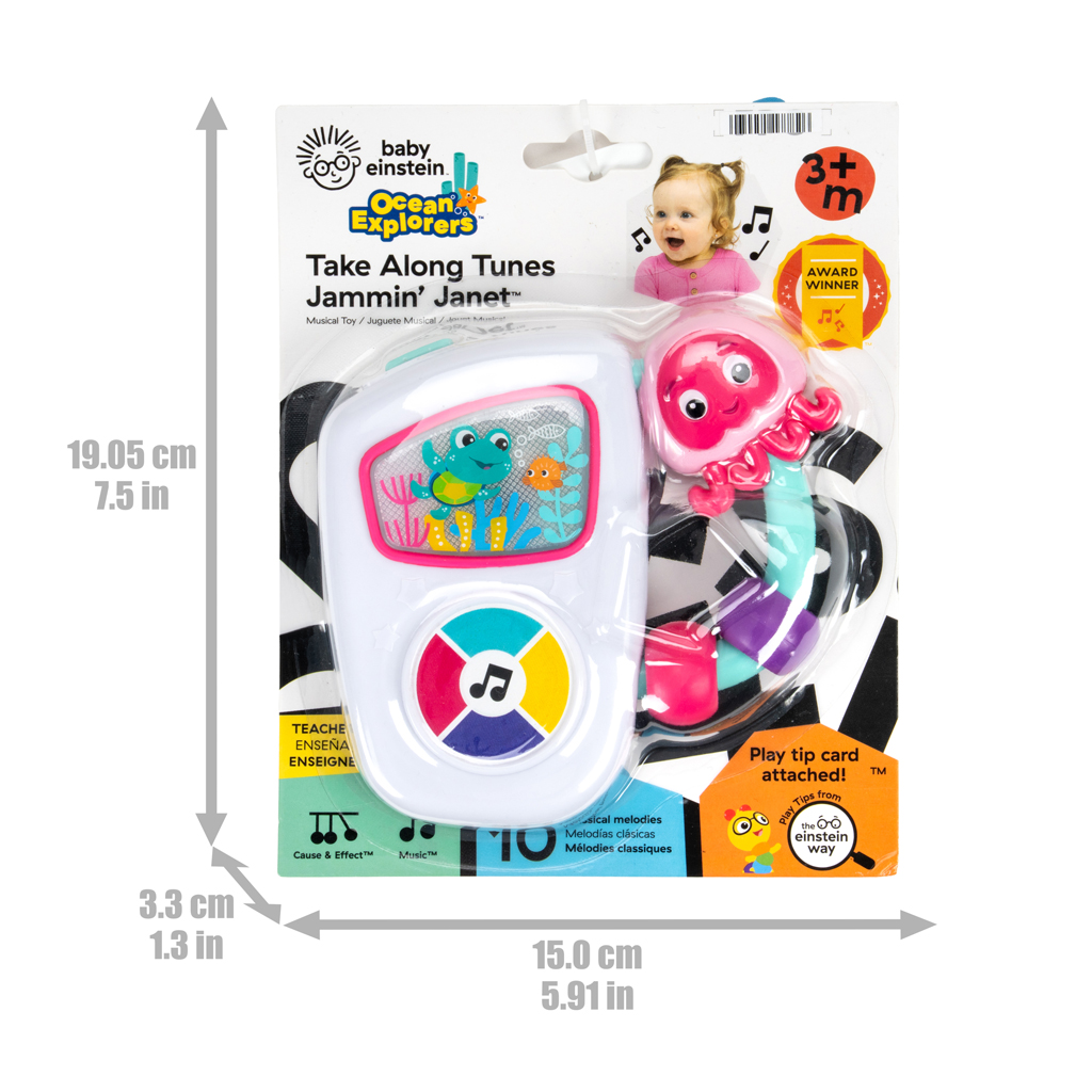 BABY EINSTEIN Hračka hudobná multisenzorická Tunes Jammin Janet™, 3m+