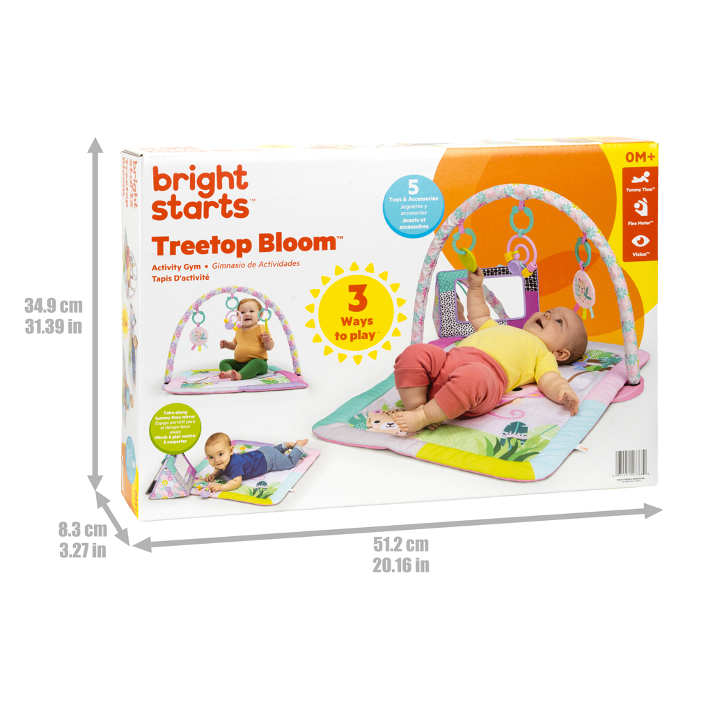 BRIGHT STARTS Deka na hranie pre rozvoj motoriky a zmyslov Treetop Bloom™, 0m+