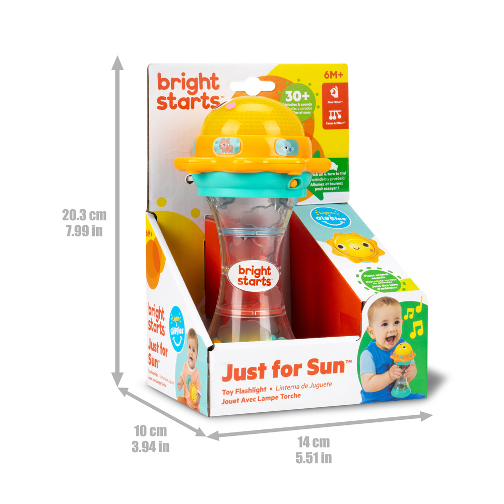 BRIGHT STARTS Hračka hudobná hrkálka slniečko Just for Sun™ 6m+