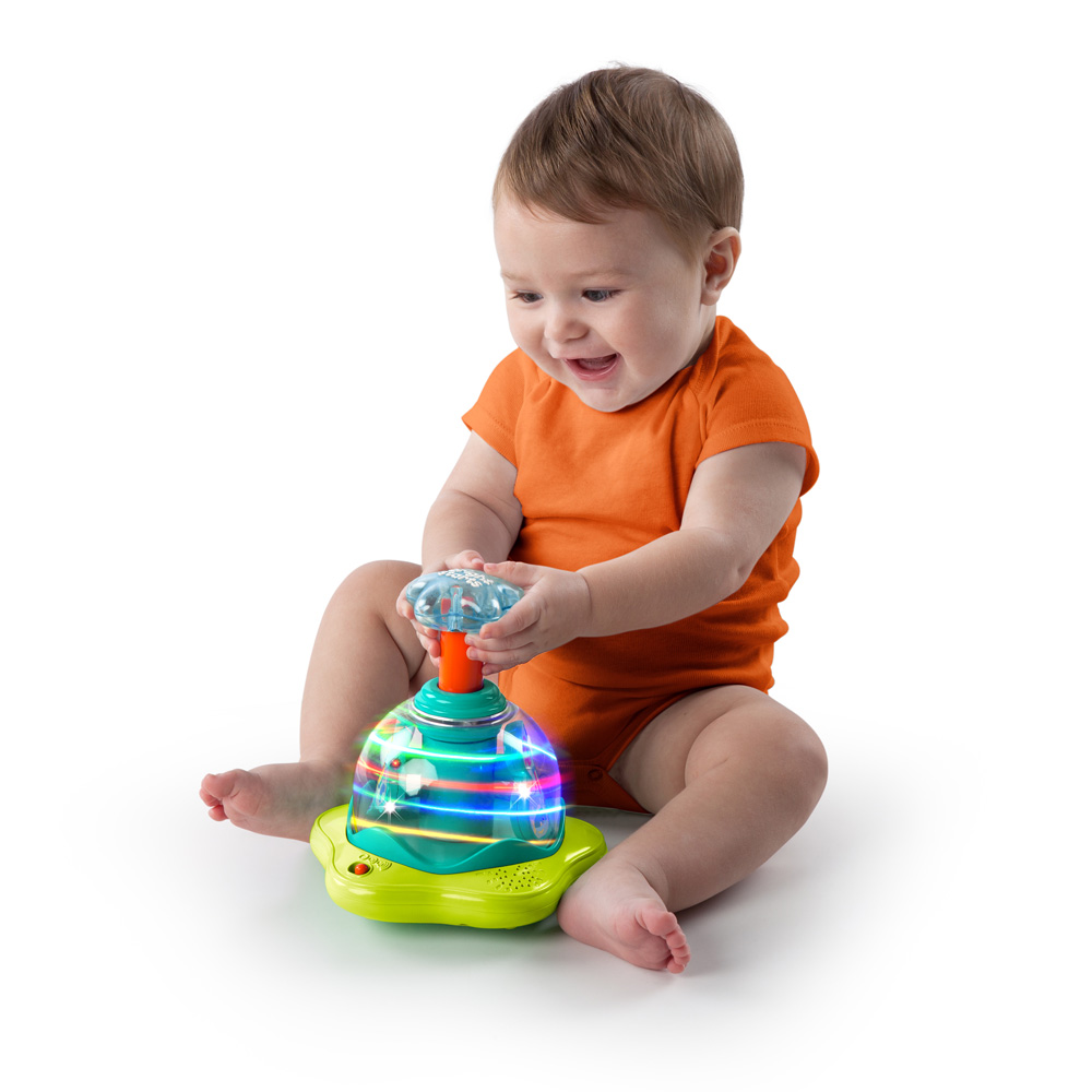 BRIGHT STARTS Hračka hudobná svietiaca Press&amp;Glow Spinner 6m+