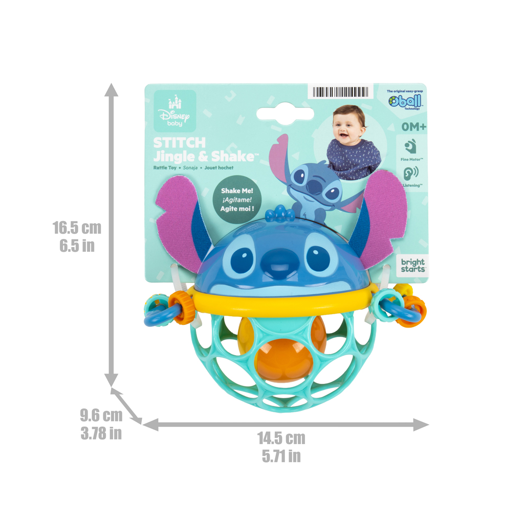 BRIGHT STARTS Hrkálka senzorická Stitch Jingle &amp; Shake™, 0m+
