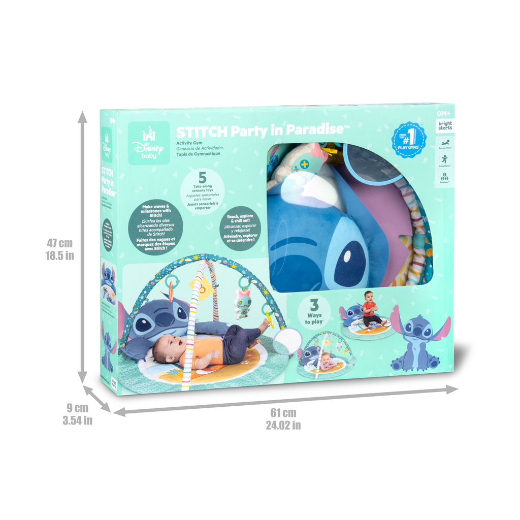 DISNEY BABY Deka na hranie pre rozvoj motoriky a zmyslov Stitch Party Paradise™, 0m+