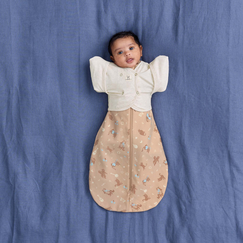 ERGOPOUCH Zavinovačka a pytel na spanie 2v1 Cocoon Melody  0-3m, 3-6kg, 0,2tog