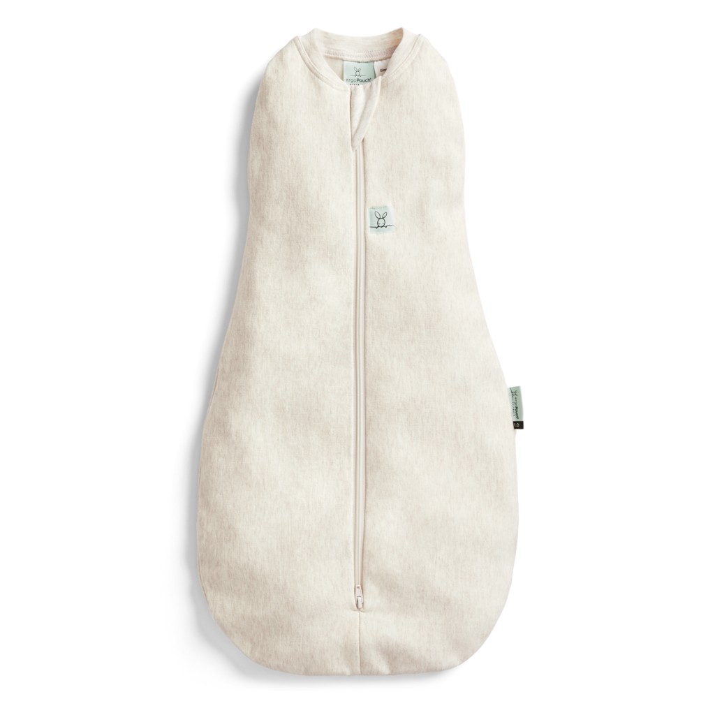 ERGOPOUCH Zavinovačka a vak na spanie 2v1 Cocoon Oatmeal Marle 3-6 m, 6-8 kg, 1 tog