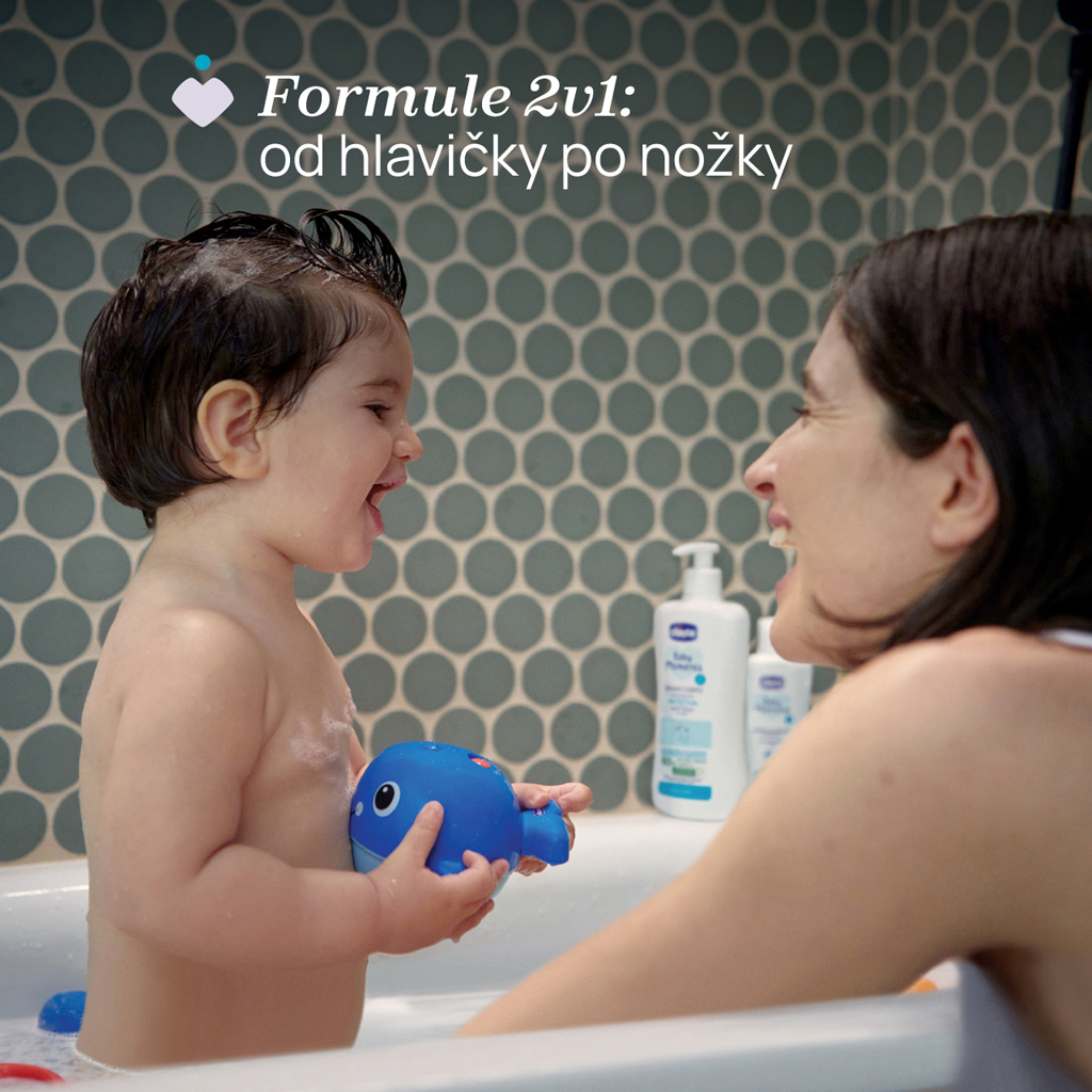 CHICCO Sprchový gél 2v1 na vlasy a telo s dávkovačom Baby Moments 750 ml, 0m+