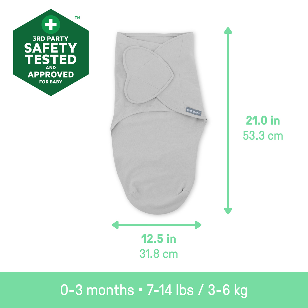 INGENUITY Zavinovačka SwaddleMe™ Uliatka bavlna 1 TOG 0-3m Monogram Collection™ Safari Swaddle, 3ks