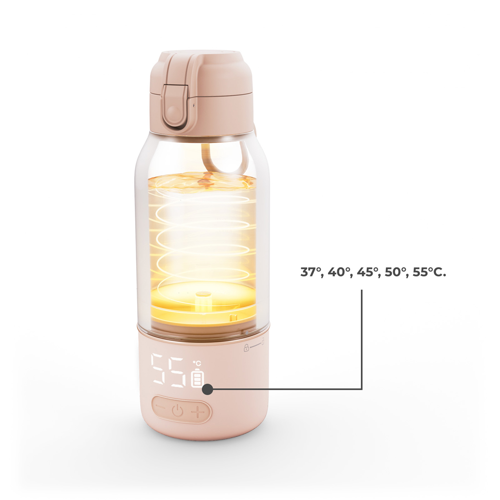 KINDERKRAFT Cestovný ohrievač mlieka a termoska 2v1 Gaja Beige