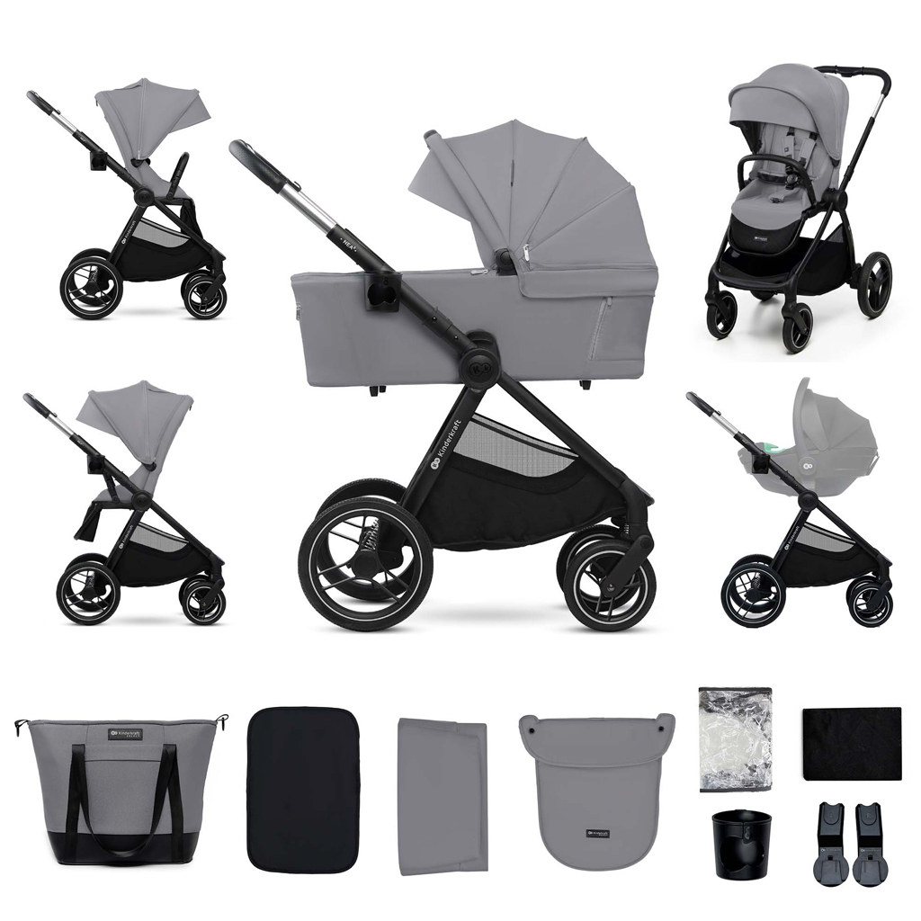 KINDERKRAFT Kočík kombinovaný Nea 2 2v1 Platinum Grey