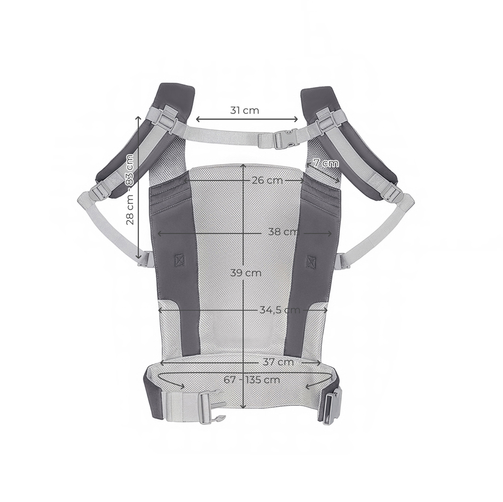 KINDERKRAFT Nosič detský CarryBee Grey
