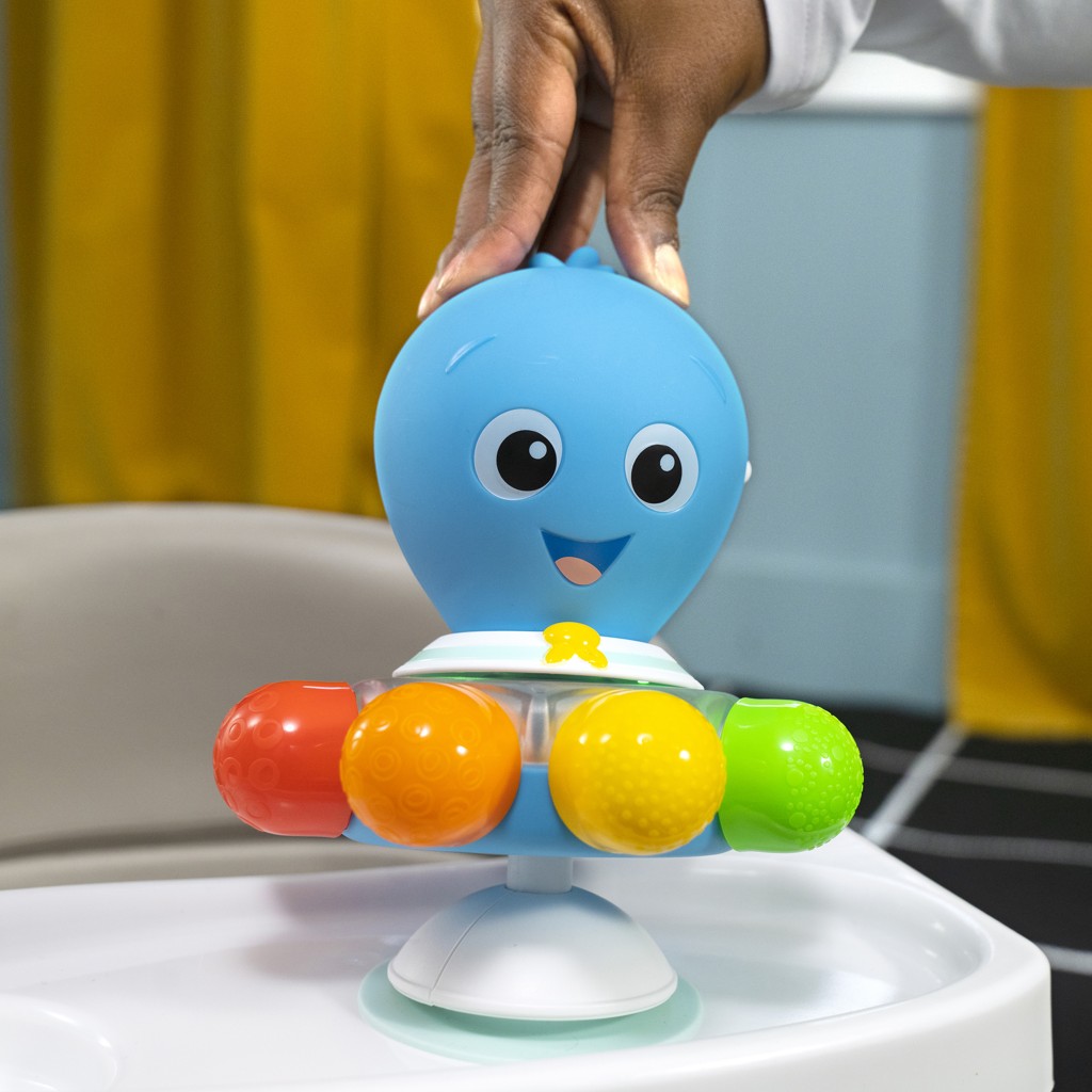 BABY EINSTEIN Hračka senzorická chobotnica s prísavkou Opus's Spin &amp; Sea™ 3m+