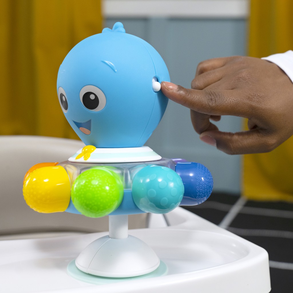 BABY EINSTEIN Hračka senzorická chobotnica s prísavkou Opus's Spin &amp; Sea™ 3m+