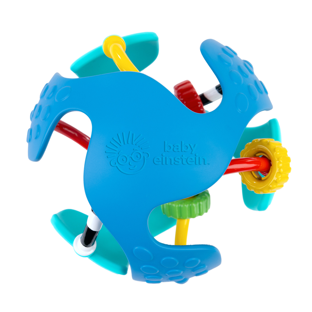 BABY EINSTEIN Hračka senzorická lopta s hryzačkou Rattle &amp; Sense™ 3m+
