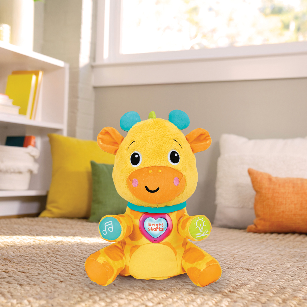 BRIGHT STARTS Hračka interaktívna vzdelávacia Chat &amp; Cuddle Giraffe™, 6m+