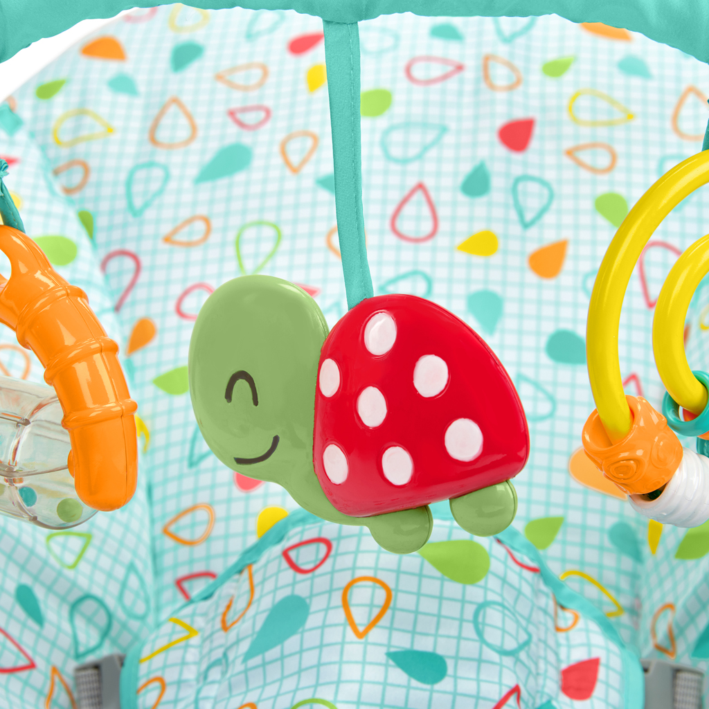 BRIGHT STARTS Lehátko s hračkami Colorful Confetti™ Bouncer, 0m+