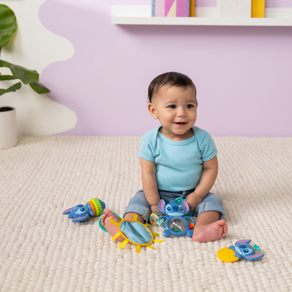 BRIGHT STARTS Sada darčeková multisenzorická Stitch Tropical Treasures™, 3m+
