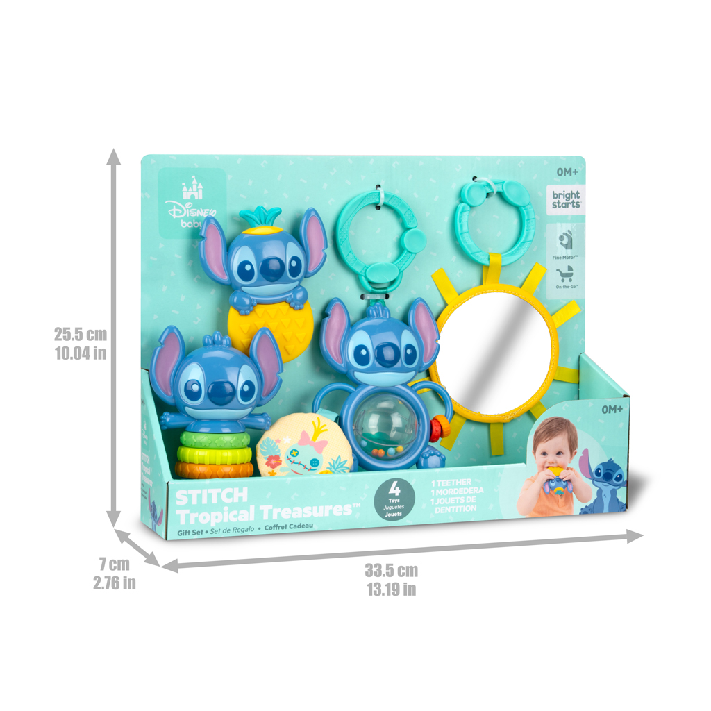 BRIGHT STARTS Sada darčeková multisenzorická Stitch Tropical Treasures™, 3m+