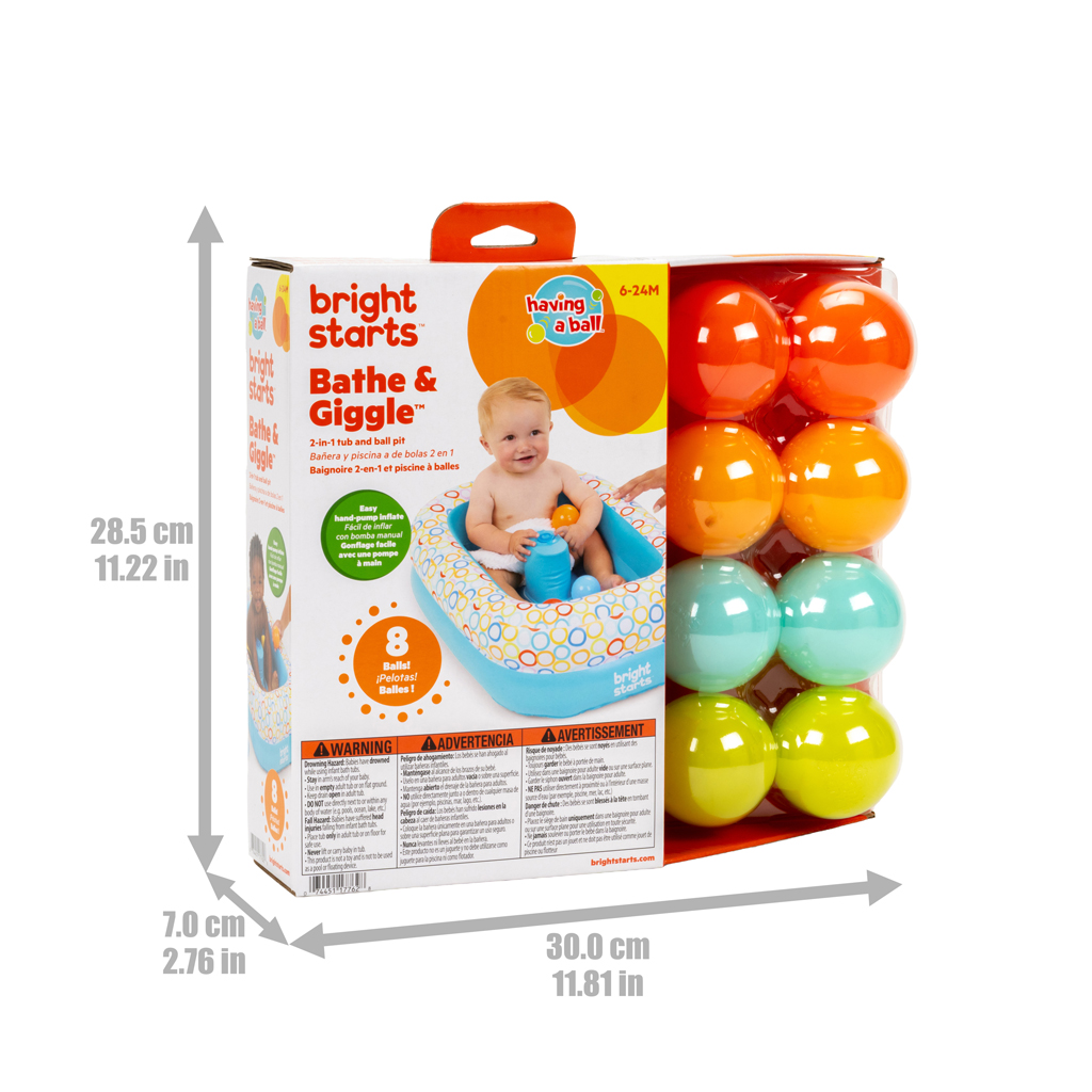 BRIGHT STARTS Vanička a bazén s loptičkami Bathe &amp; Giggle™ 2 v 1, 6m+