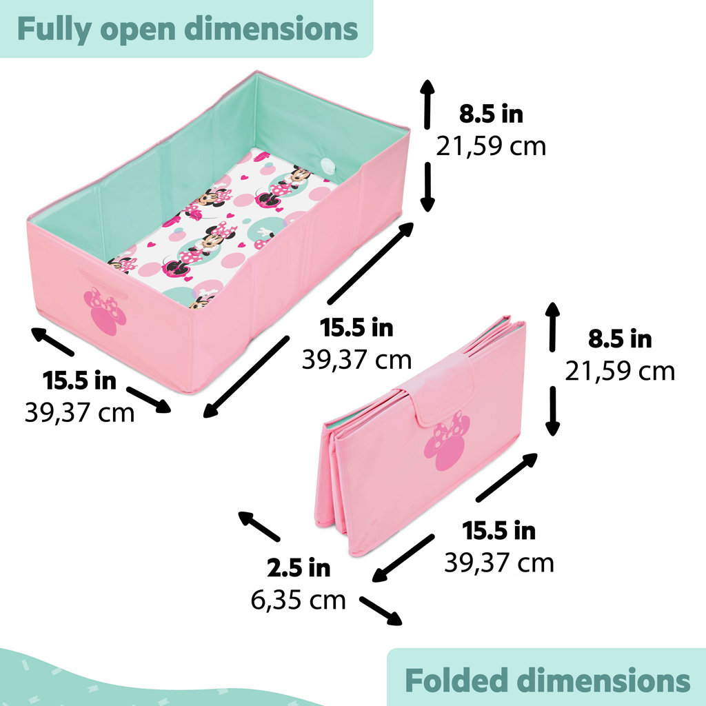 BRIGHT STARTS Vanička na cesty skladacia Minnie Mouse™ TuckAway™, 12m+