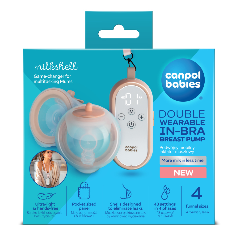CANPOL BABIES Odsávačka materského mlieka do podprsenky dvojitá MilkShell