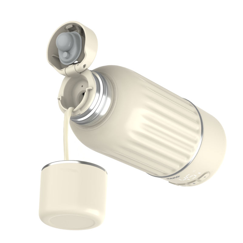 NENO Ohrievač mlieka, vody a nápojov Nevio bezdrôtový s funkciou preplachu, 500 ml, 35–55 °C, USB-C