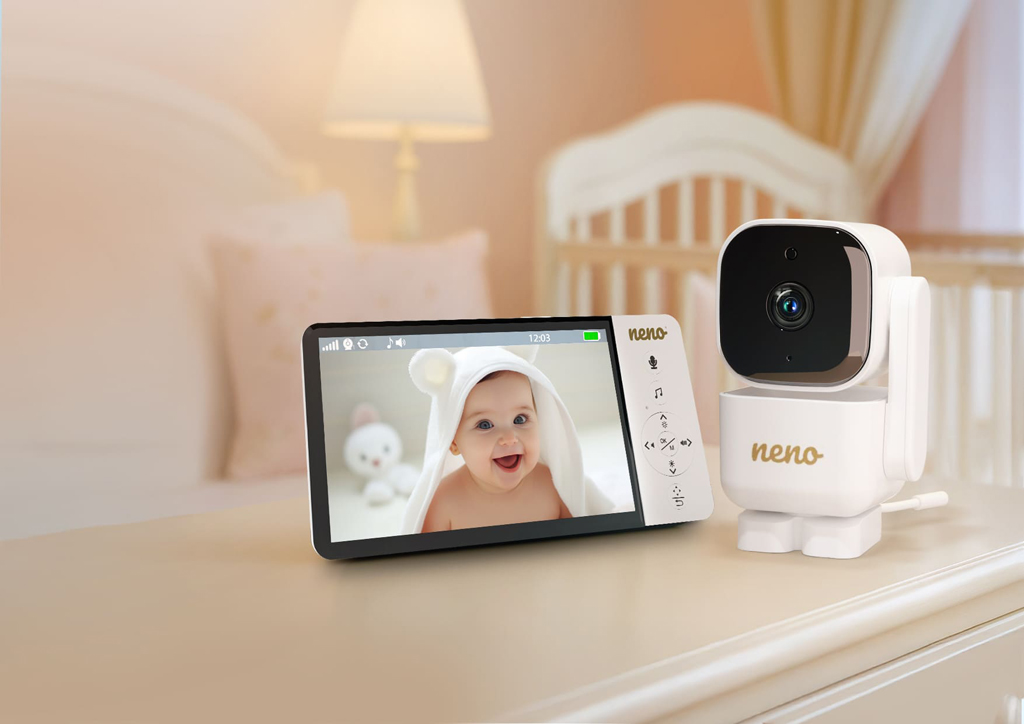 NENO Video pestúnka Ciao, bezdrôtový 5" monitor, otočná kamera, batéria 5000 mAh a VOX režim
