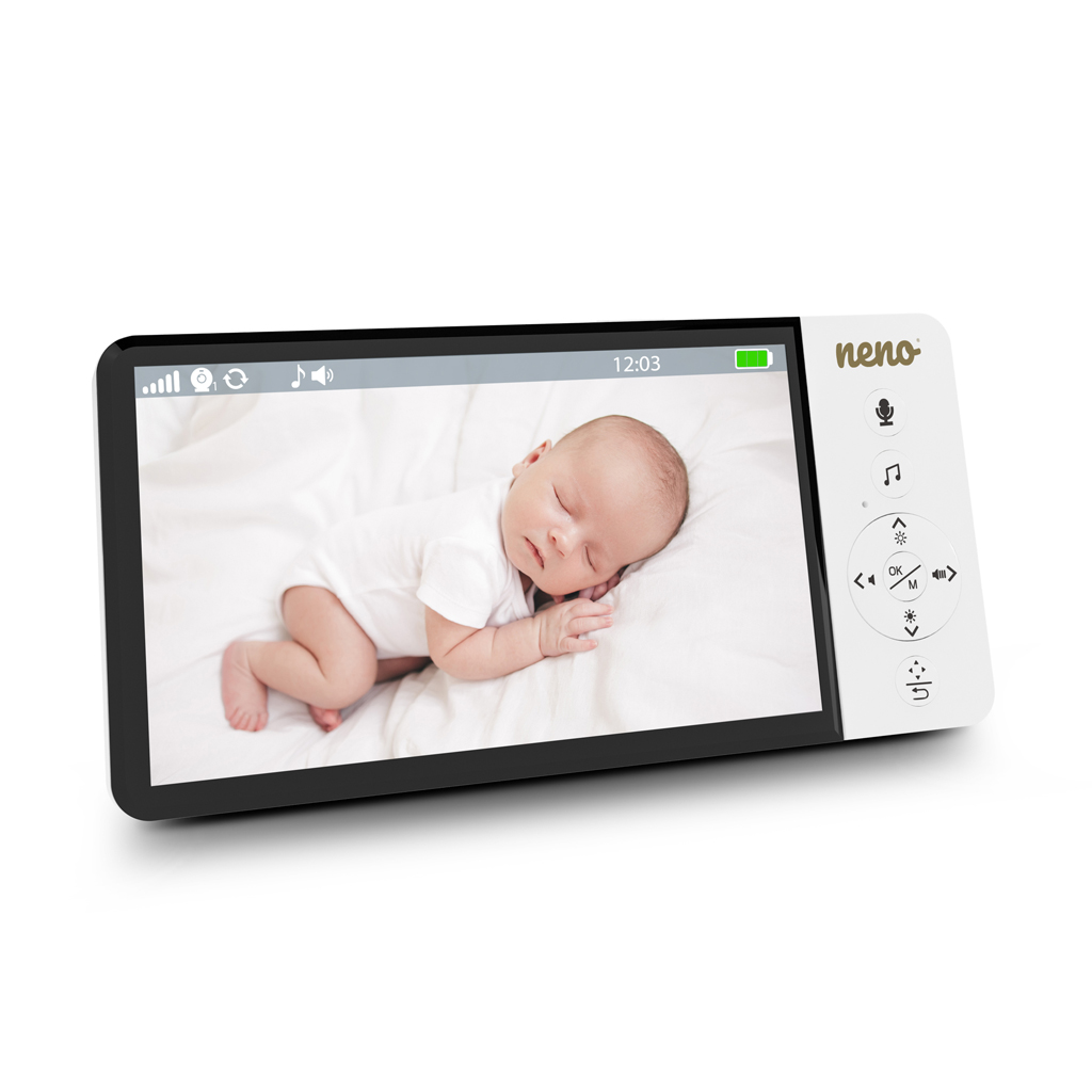 NENO Video pestúnka Ciao, bezdrôtový 5" monitor, otočná kamera, batéria 5000 mAh a VOX režim