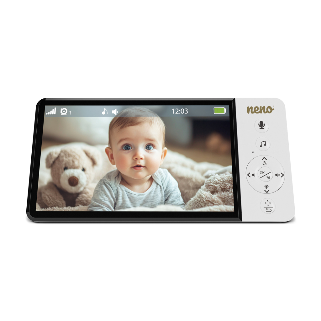 NENO Video pestúnka Ciao, bezdrôtový 5" monitor, otočná kamera, batéria 5000 mAh a VOX režim