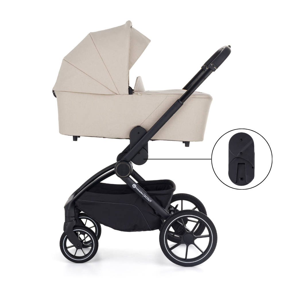 PETITE&amp;MARS Kočík kombinovaný SCOUT 3v1 Cappuccino Cream s Core Pro i-Size 