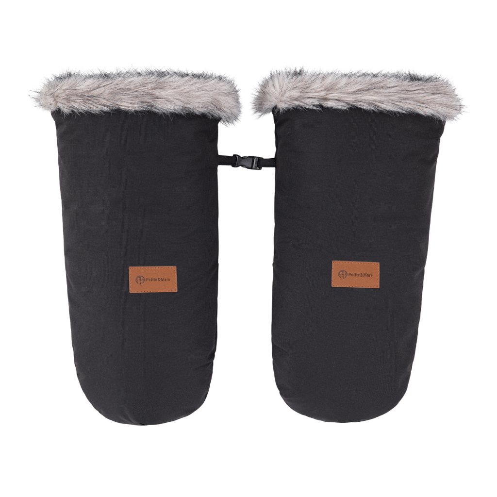 PETITE&amp;MARS Set zimný fusak Arctic 4v1 + rukavice na kočík Fjora Forever Black