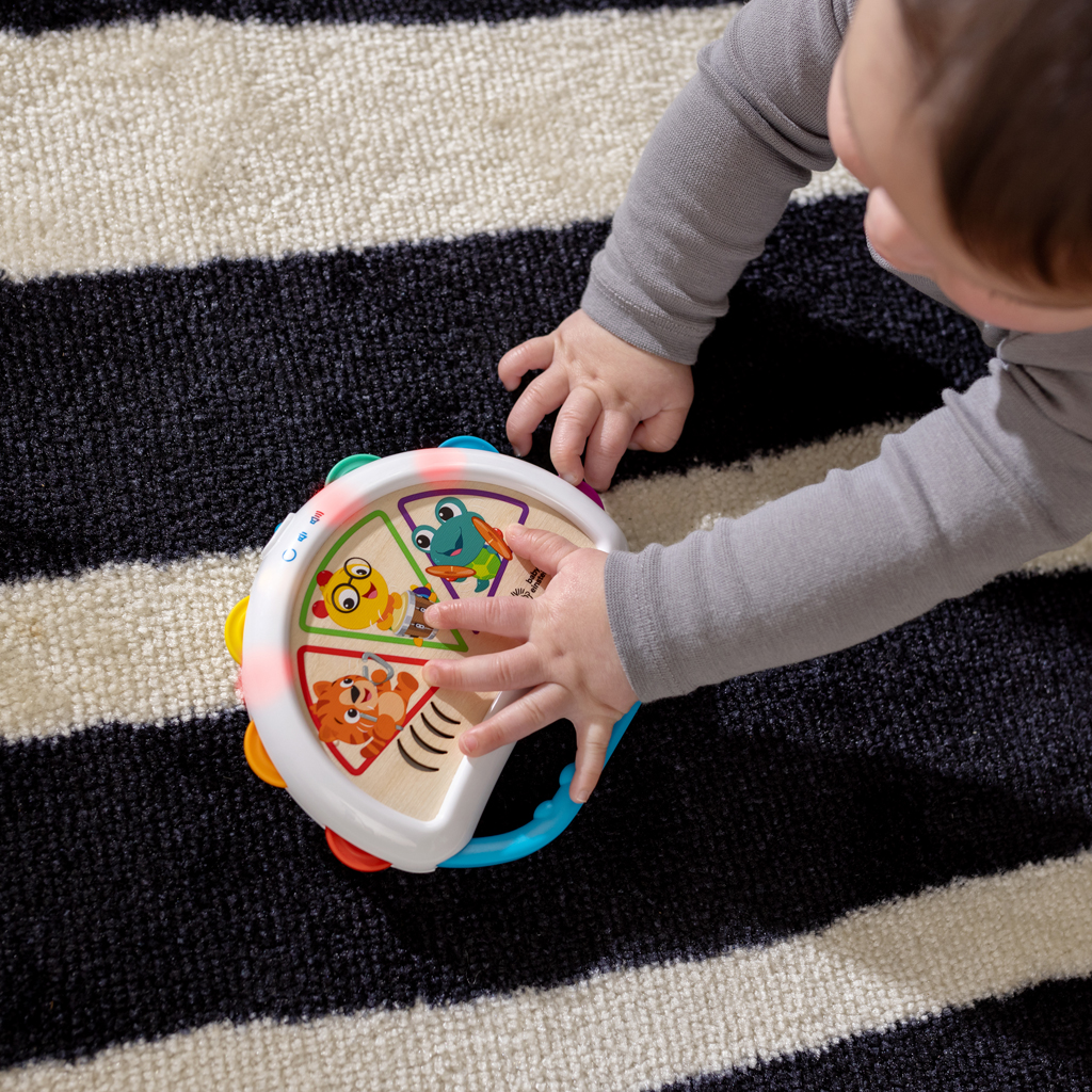 BABY EINSTEIN Hračka hudobná tamburína Tap &amp; Shake™ Magic Touch™ HAPE 6m+