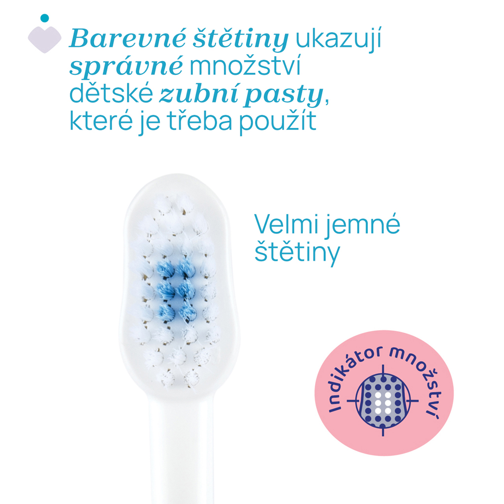 CHICCO Kefka zubná pre deti Hippo 3-6r