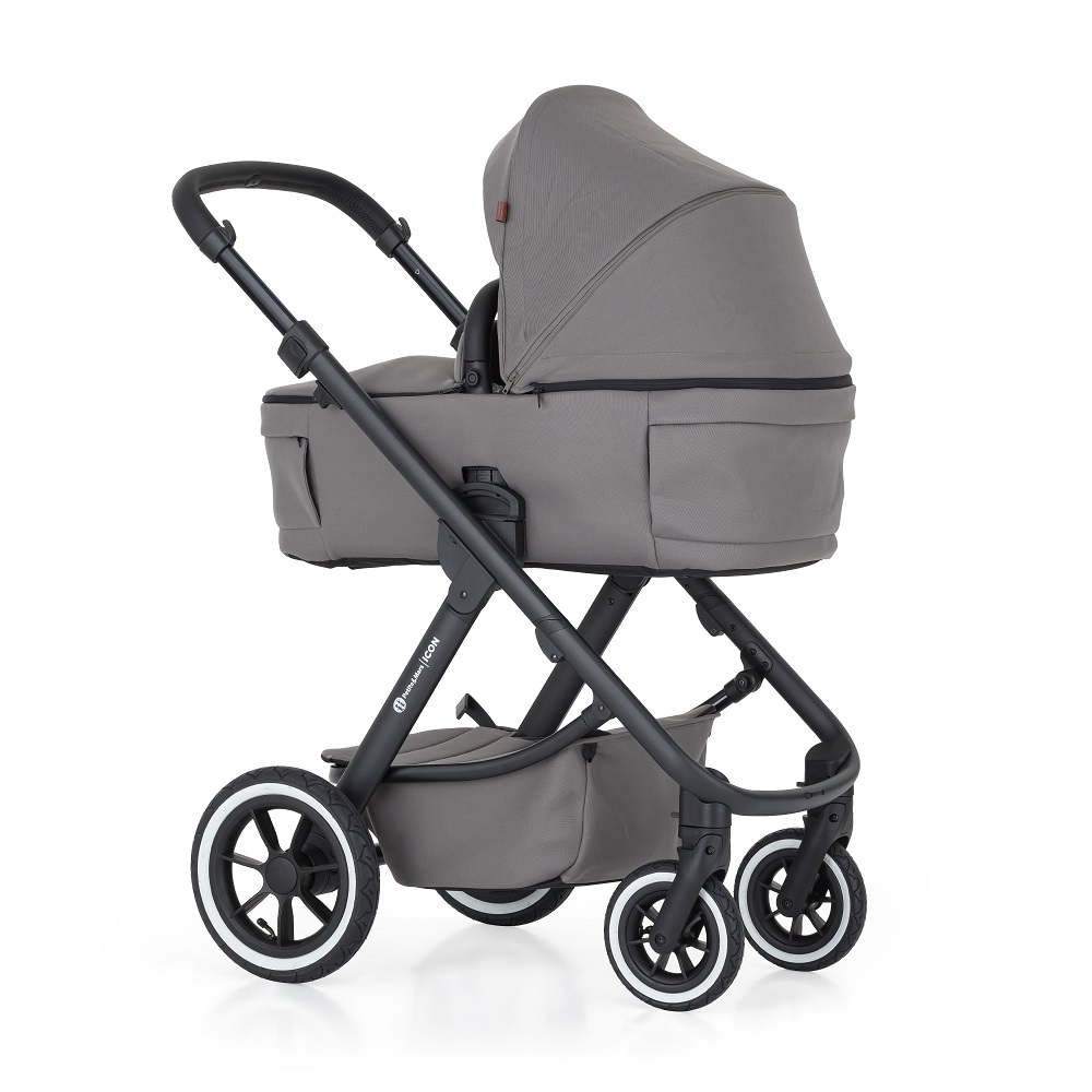 PETITE&amp;MARS Kočík kombinovaný ICON 2v1 Dove Grey LITE AIR + Core Pro i-Size Black Grey + Báza